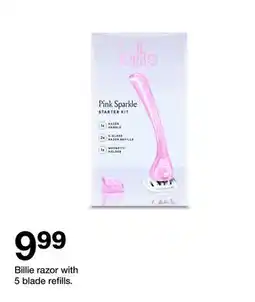 Target Billie razor with 5 blade refills offer