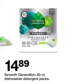 Target Seventh Generation 40-ct. dishwasher detergent packs offer