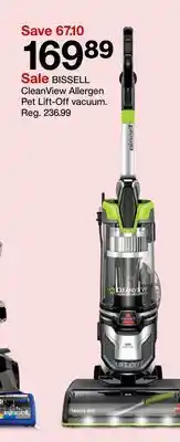 Target BISSELL CleanView Allergen Pet Lift-Off vacuum offer