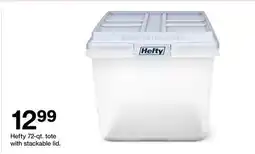 Target Hefty 72-qt. tote with stackable lid offer