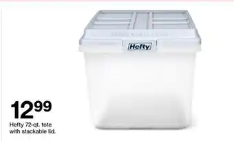 Target Hefty 72-qt. tote with stackable lid offer