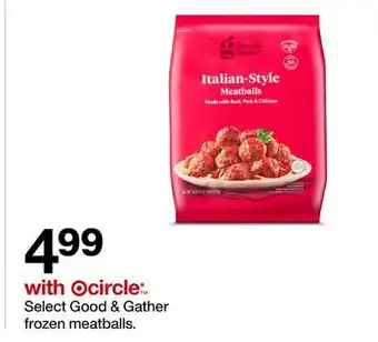 Target Select Good & Gather frozen meatballs offer