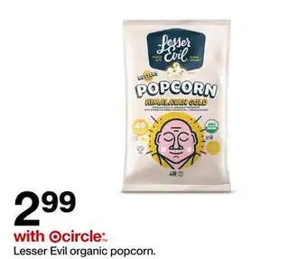 Target Lesser Evil organic popcorn offer