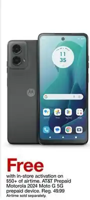 Target AT&T Prepaid Motorola 2024 Moto G 5G prepaid device offer