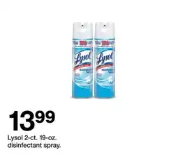 Target Lysol 2-ct. 19-oz. disinfectant spray offer