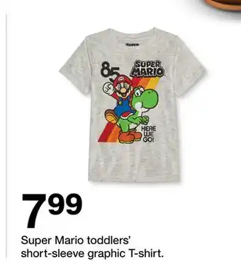 Target Super Mario toddlers' short-sleeve graphic T-shirt offer