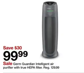 Target Germ Guardian Intelligent air purifier with true HEPA filter offer