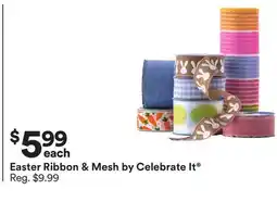 Michaels Easter Ribbon & Mesh by Celebrate It offer