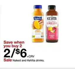 Target Naked and KeVita drinks offer