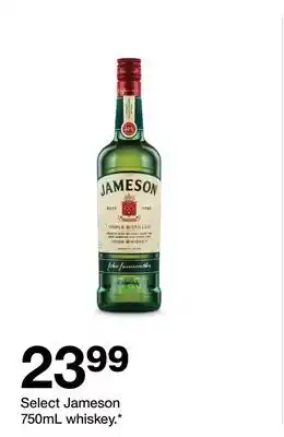 Target Select Jameson 750mL whiskey offer