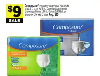 Dollar General Composure Protective Underwear Men's offer