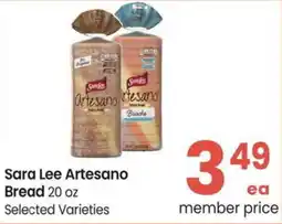 Albertsons Sara Lee Artesano Bread offer