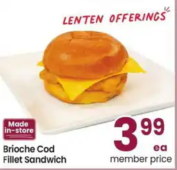 Albertsons Brioche Cod Fillet Sandwich offer