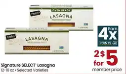 Albertsons Signature SELECT' Lasagna offer