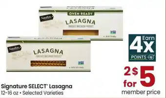 Albertsons Signature SELECT' Lasagna offer