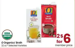 Albertsons O Organics Broth offer