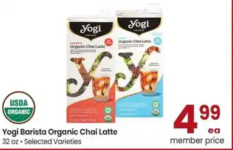 Albertsons Yogi Barista Organic Chai Latte offer