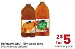 Albertsons Signature SELECT 100% Apple offer