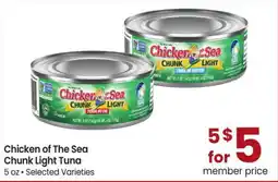 Albertsons Chicken of The Sea Chunk Light Tuna offer