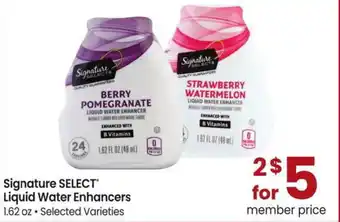 Albertsons Signature SELECT Liquid Water Enhancers offer