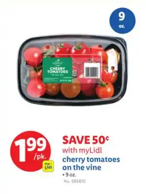 Lidl cherry tomatoes on the vine offer