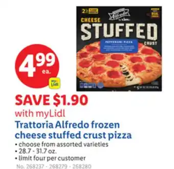 Lidl Trattoria Alfredo frozen cheese stuffed crust pizza offer