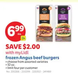 Lidl frozen Angus beef burgers offer