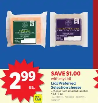 Lidl Lidl Preferred Selection cheese offer