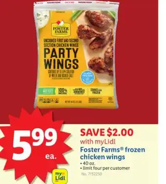 Lidl Foster Farms frozen chicken wings offer