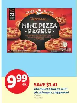 Lidl Chef Gusto frozen mini pizza bagels, pepperoni offer