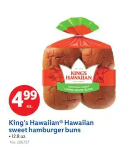 Lidl King's Hawaiian Hawaiian sweet hamburger buns offer