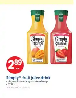 Lidl Simply fruit juice drink offer