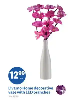 Lidl Livarno Home decorative vase with LED branches offer