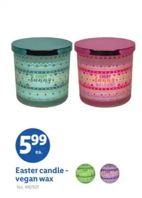 Lidl Easter candle-vegan wax offer