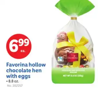 Lidl Favorina hollow chocolate hen with eggs offer