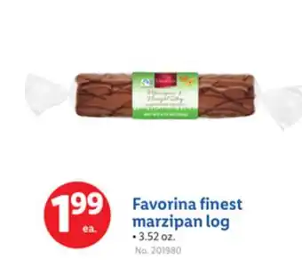 Lidl Favorina finest marzipan log offer