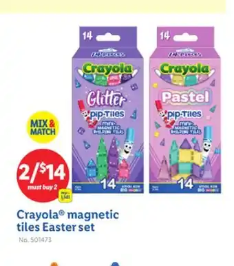 Lidl Crayola magnetic tiles Easter set offer