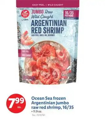 Lidl Ocean Sea frozen Argentinian jumbo raw red shrimp, 16/35 offer