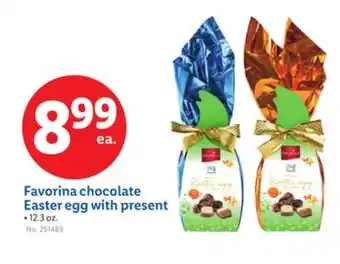 Lidl Favorina chocolate Easter egg with present offer