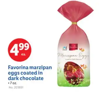 Lidl Favorina marzipan eggs coated in dark chocolate offer