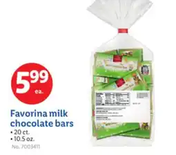 Lidl Favorina milk chocolate bars offer