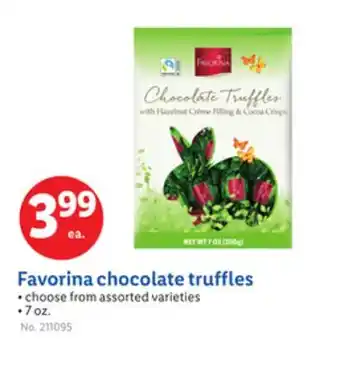 Lidl Favorina chocolate truffles offer