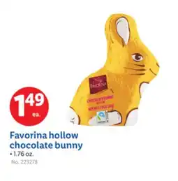 Lidl Favorina hollow chocolate bunny offer