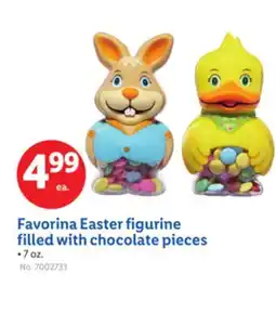 Lidl Favorina Easter figurine filled with chocolate pieces offer