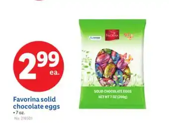 Lidl Favorina solid chocolate eggs offer