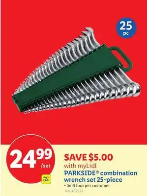 Lidl PARKSIDE combination wrench set offer