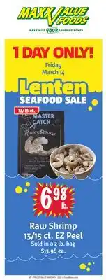 Foodmaxx Master Catch Raw Shrimp 13/15 ct. EZ Peel offer