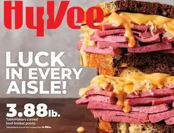 Hy-Vee TableMakers corned beef brisket points offer