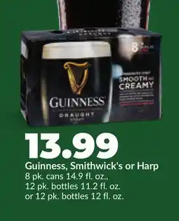 Hy-Vee Guinness, Smithwick's or Harp offer