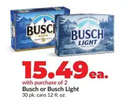 Hy-Vee Busch or Busch Light offer